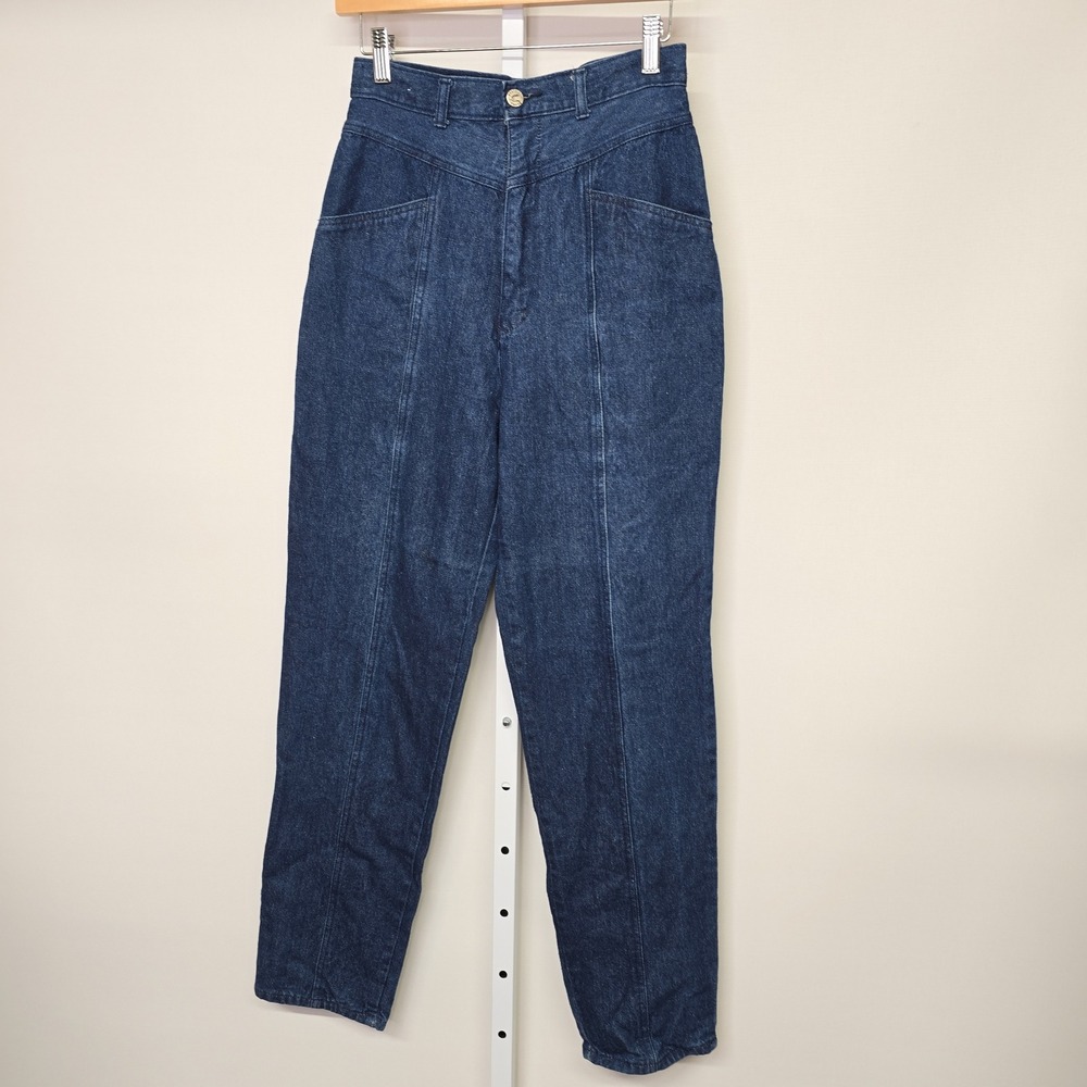 Vintage‎ Seattle Blues Jeans 10 High Rise Dark Wash Denim Straight Leg Cotton